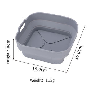 3 packs de doublures réutilisables de 7 pouces <span class=keywords><strong>en</strong></span> silicone pour friteuse à air 3-5QT pour Airfryer Basket Pot pour la cuisson de plats et de casseroles - Product Image 2