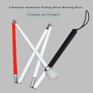 2024 Canne aveugle pliante en aluminium anodisé léger à 5 sections pour aveugles et personnes âgées - Product Image 2