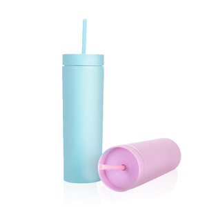 2023 Topnovo Oem & Odm Dubbelwandige Acryl <span class=keywords><strong>Plastic</strong></span> Bekers <span class=keywords><strong>Plastic</strong></span> Dunne Beker Met Deksel En Stro - Product Image 4