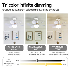 Ventilateur <span class=keywords><strong>de</strong></span> <span class=keywords><strong>plafond</strong></span> LED moderne 30W 6 pales E27, 3 niveaux <span class=keywords><strong>de</strong></span> luminosité réglable, télécommande, ventilateur rafraîchissant pour garage, <span class=keywords><strong>salle</strong></span> <span class=keywords><strong>de</strong></span> <span class=keywords><strong>bain</strong></span>, chambre à coucher - Product Image 6