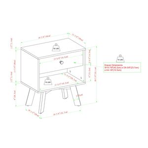 DB Mid-Century Modern 1 cajón Mesita de noche Mocha Madera maciza Minimalista Nórdico Antiguo Lujo Rústico europeo para apartamento Bat - Product Image 6