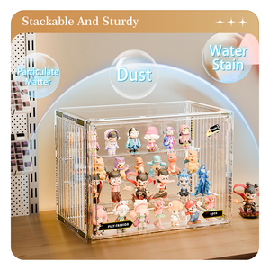 Dayooh rõ ràng có thể gập lại mù hộp hiển thị trường hợp trong suốt Stackable Hành động Hình lưu trữ hộp hiển thị - Product Image 4