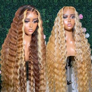 วิกผมมนุษย์แ<span class=keywords><strong>บ</strong></span><span class=keywords><strong>บ</strong></span><span class=keywords><strong>ลอน</strong></span>ลึก<span class=keywords><strong>สี</strong></span><span class=keywords><strong>น้ำตาล</strong></span>อมเบรวิก<span class=keywords><strong>ผม</strong></span>ด้านหน้าเป็น<span class=keywords><strong>ลอน</strong></span>ใสสีบลอนด์น้ำผึ้ง613<span class=keywords><strong>สี</strong></span> - Product Image 5