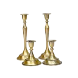 Candelabro de Hierro Hecho a Mano de Color Cobre Vintage con Base Redonda de Diseño Simple Europeo para el Día de San Valentín - Product Image 1