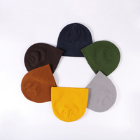 Bonnet en tricot jacquard personnalisé unisexe avec logo en lettres contrastées, bonnet d'hiver en acrylique à revers, bonnet streetwear pour hommes et femmes