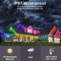 Luces LED RGBIC Permanentes de Navidad para Exteriores a Prueba de Agua Iluminación para Bajo Alero con Control por App Remoto Puntos de Luz LED Inteligentes