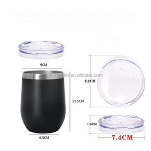 Biểu Tượng Tùy Chỉnh Đôi Tường 12Oz Hình Dạng Trứng Chân Không Cách Nhiệt Du Lịch Cốc Thép Không Gỉ Rượu Vang Cốc Với Nắp Và Rơm Cà Phê Bia - Product Image 4