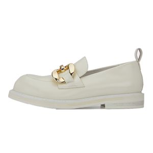 Mocassini Bianchi in Pelle da <span class=keywords><strong>Donna</strong></span> 2026 con Suola Spessa, Stile Retrò Preppy, per Ufficio, Campus, Uso Quotidiano, Comodi e Versatili, Vendita all'Ingrosso OEM ODM - Product Image 4