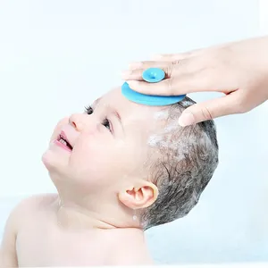 Tiktok Hot Selling Baby Cradle Cap Bath hair massage Brush soft Silicone Brush for cleaning kids newborn