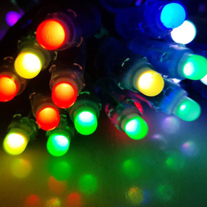 Vanfun 12mm ws2811 không thấm nước RGB kỹ thuật số Bullet Strings đầy đủ màu sắc <span class=keywords><strong>LED</strong></span> Pixel ánh sáng mô-đun phát ra màu xanh lá cây CCT màu xanh DC12V IP67 - Product Image 4