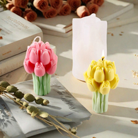 Großhandel Silikon harzform Tulpen form Kerzen form für Heim dekoration Duft kerzen form