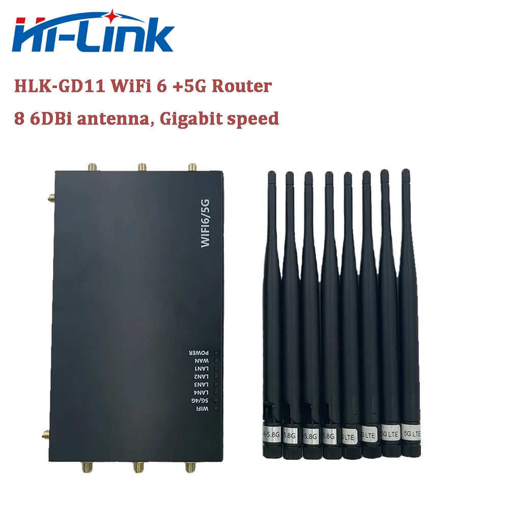 Router Dual band MT7621AT + MT7905DAN + MT7975DN Queltec 5G openwht HLK-GD11 WiFi 6 + 5G