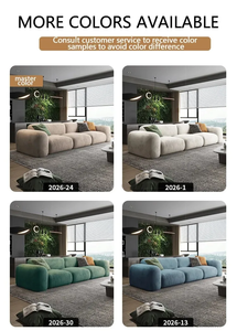 Set <span class=keywords><strong>Sofa</strong></span> Modular bagian 3 dudukan, berlapis kain beludru Modern mewah untuk ruang tamu dan bengkel - Product Image 6