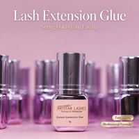 Colle à cils noire, adhésif imperméable à haute viscosité pour extensions de cils et faux cils épais