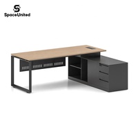 Bureau de direction minimaliste ergonomique moderne SpaceUnited avec tiroirs