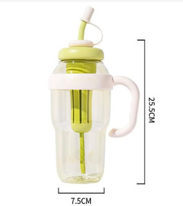 2026 Top Seller Large 1300 ML Sport Camping Water Kettle Cute Belly Water Cup for Kids <b>Plastic</b> Summer <b>Drinking</b> <b>Straw</b> Bottle - Product Image 3