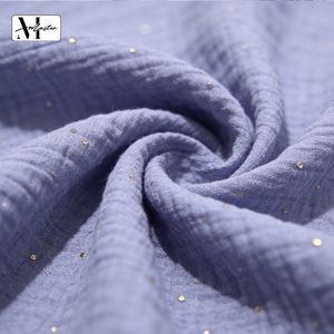 Tissu en gaze <span class=keywords><strong>de</strong></span> coton biologique tissé peigné à sequins, couleur unie, pour hijab musulman <span class=keywords><strong>et</strong></span> châle féminin - Product Image 3