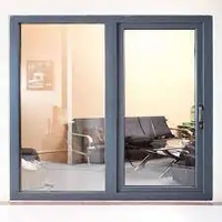 Fabricant de fenêtres en verre trempé à double vitrage Fenêtres noires Fenêtre coulissante en aluminium à impact d'ouragan