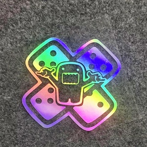 Etiqueta Adhesiva de PVC Personalizada, Redonda, Holográfica, Impermeable, Reflectante, con Purpurina Arcoíris, con Logotipo Troquelado, MOQ 500 Piezas - Product Image 3