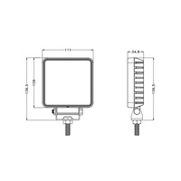 4 Inch 30W 2700LM 6000K LED Flood Work Light 12V/24V Durable Polycarbonate Lens Square Led Trailer Lights for Truck Trailer