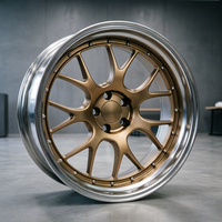 Jantes forgées en 2 parties JWYC 17-24 pouces 5x114.3 5x120 6061-T6 polies à déport profond, compatibles Lexus BMW Audi