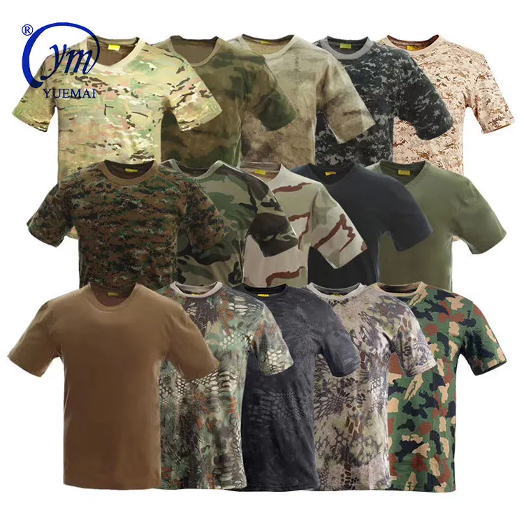 OEM कस्टम गर्मियों लड़ाकू सामरिक थोक प्रिंट शर्ट बहु रंग प्रकाश मल्टी टी शर्ट सैन्य टीशर्ट