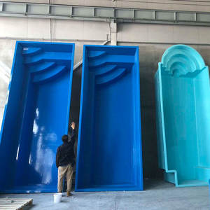 สระว่ายน้ำสปากลางแจ้งทำจากไฟเบอร์กลาสสี่เหลี่ยมขนาดเล็กสำหรับบ้านสำหรับครอบครัว - Product Image 6