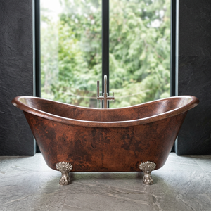 Baignoire autoportante avec pieds en forme de griffes, design antique en cuivre, baignoire de luxe avec pieds en forme de griffes - Indian Home Crafts - Product Image 3
