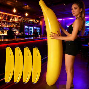 กล้วยเป่าลมสนุกสนาน ขนาด 1.8 เมตร ทำจาก PVC ของเล่นปาร์ตี้สำหรับงานเทศกาลทั้งในร่มและกลางแจ้ง - Product Image 1