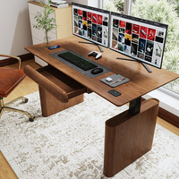 Bureau debout moderne en bois massif avec tiroir, ergonomique, électrique, à double moteur, réglable en hauteur, avec cadre extensible, 120 kg