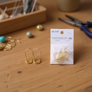 Ganci per orecchini Ilan 0,7x20 mm color oro per la creazione di gioielli - Product Image 2