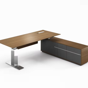 Mesa <span class=keywords><strong>de</strong></span> <span class=keywords><strong>Oficina</strong></span> Ejecutiva Moderna con Diseño Ecológico, Almacenamiento y Construcción Duradera para <span class=keywords><strong>Trabajo</strong></span> Híbrido y Reuniones Virtuales - Product Image 1