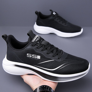 Zapatillas de correr de malla para hombre, ligeras, transpirables, con suela acolchada, zapatillas deportivas para primavera, verano y otoño, talla 7 a 13 - Product Image 2