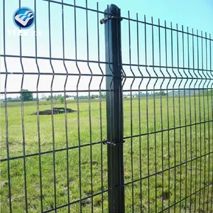 decorative brown Pvc Coated Peach Type Column wire Fence