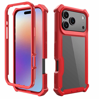 CasePeak 2 en 1 PC TPU antichoc robuste armure pare-chocs pour Iphone 17 16 15 14 13 12 11 Pro Max