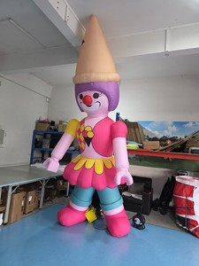 QIQU Publicité gonflable de clown de carnaval imperméable sur le thème des dessins animés, 4 m de haut, avec souffleur à gonflage rapide pour les événements festifs - Product Image 2