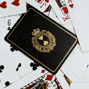 Cartes à jouer personnalisées de luxe avec boîte cadeau, cartes de poker en papier et en plastique pour la promotion de la marque de casino et d'hôtel - Product Image 3