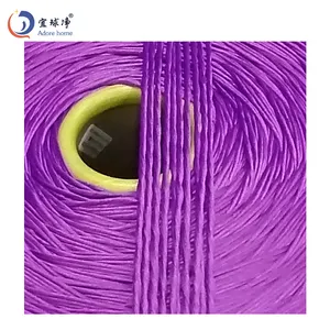 Sợi Nhỏ Xoắn Lau Sợi 100% Polyester Pha Trộn Sợi Cho Lau Sản Xuất