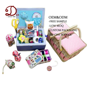 D & D cesta de costura multifuncional caja de almacenamiento de madera de plástico con tela de <span class=keywords><strong>tapiz</strong></span> contenedor al por mayor <span class=keywords><strong>para</strong></span> costura de almacenamiento de casa - Product Image 1
