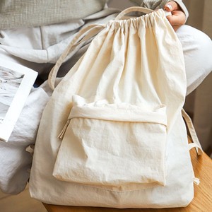 Sac à dos simple à cordon de serrage, grande capacité, léger, unisexe, sac de voyage, couleur unie, sangle en corde, gris, vert, noir, blanc, printemps - Product Image 5