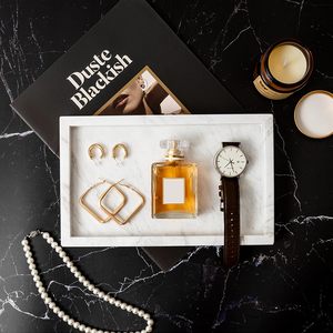 Stile nordico rettangolo di marmo tavolino da caffè <span class=keywords><strong>vassoio</strong></span> decorativo camera da letto Aroma portacandele <span class=keywords><strong>vassoio</strong></span> portaoggetti - Product Image 2