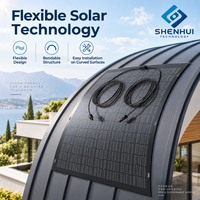 Panneau solaire flexible 240W directement de l'usine, module PV mono 240W, étanche IP67, ultra fin, pliable, pour camping-car, caravane, hors réseau