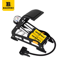 Pompe à air portable pliable BAIMEI 160 psi pour voiture, avec manomètre numérique, en alliage d'aluminium, double cylindre, pompe à pied