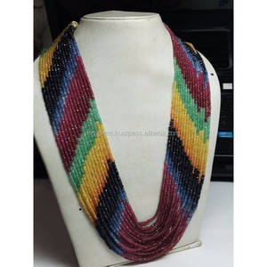 Cuentas Redondas Facetadas de Zafiro Multicolor de Alta Calidad, 2.5mm-3mm, Piedras Preciosas Sueltas Exclusivas para la Fabricación de Joyería al por Mayor - Product Image 3