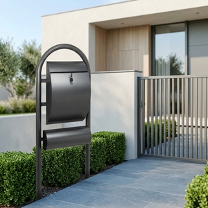 Boîte aux lettres extérieure en acier galvanisé, étanche et antivol, sur mesure, conception OEM/ODM haut de gamme pour projets architecturaux de bureaux - Product Image 1