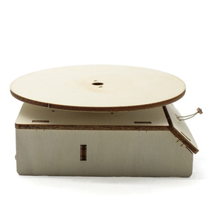Plateforme rotative en bois, kit scientifique à monter soi-même pour enfants, jouet éducatif STEM, contrôle manuel, forme géométrique, 7-9 ans - Product Image 3