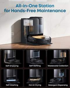 Aspirateur <span class=keywords><strong>robot</strong></span> intelligent Eufy Omni <span class=keywords><strong>E25</strong></span>, nettoyage humide/sec, électrique, à batterie, avec réservoir d'eau, contrôlé par application, pour la maison - Product Image 4