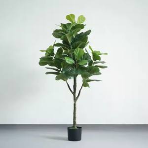 All'ingrosso foglie fiorite simulate di plastica Ficus Lyrata piante finte pieghevoli alberi artificiali per la decorazione della casa - Product Image 4