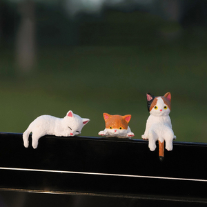 Mini Adornos de PVC de Gato, Muñeco de Decoración de Animales de Dibujos Animados, Simulación para Pantalla Central de Coche - Product Image 2