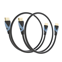 Câble 2.0 pour 4K 60HZ UHD HDR 3D plaqué or EARC haute vitesse avec gaine en PVC flexible pour moniteur de bureau, audio/haut-parleur/projecteur